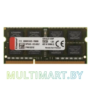 Оперативная память Kingston ValueRAM 8GB DDR3 SODIMM PC3-12800 (KVR16LS11/8WP)